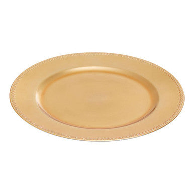 Orsina Gold Dotted Charger Plate – Elegant Finish Table Decor