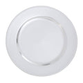 Orsina Silver Finish Dotted Charger Plate | Modern Metallic Tableware