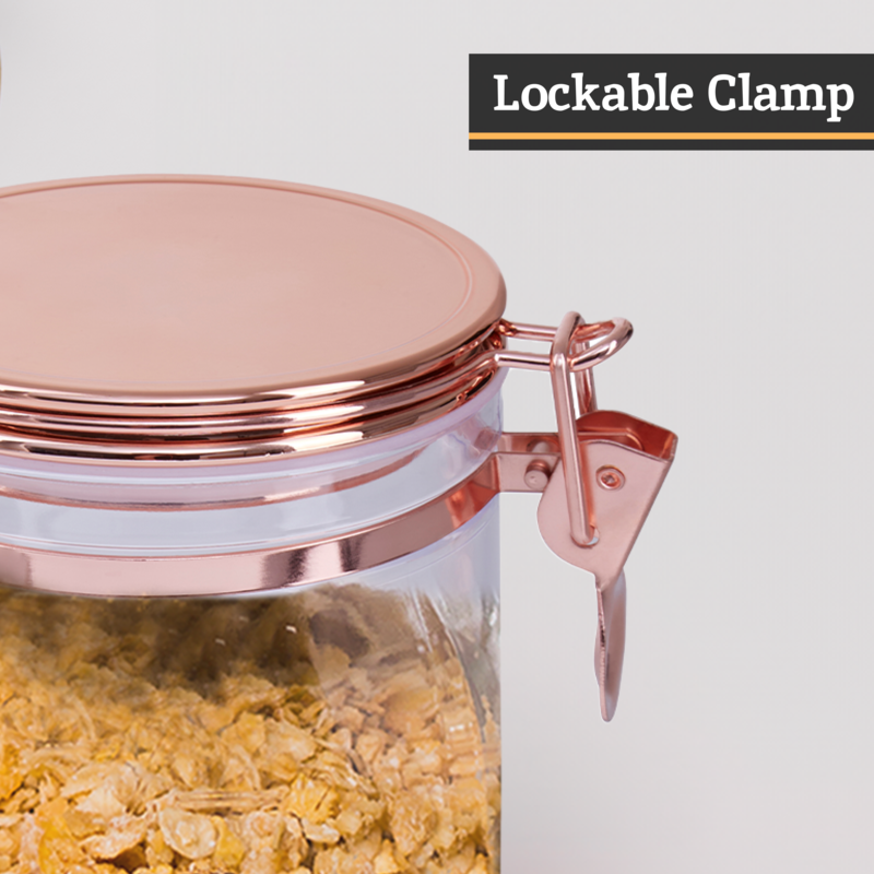 Orsina Gozo 1100ml Glass Storage Jar with Airtight Copper Lid
