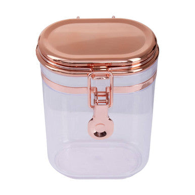 Orsina Gozo 500ml Airtight Glass Jar with Copper Lid – Clear & Gold