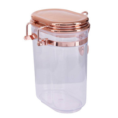Orsina Gozo 500ml Airtight Glass Jar with Copper Lid – Clear & Gold