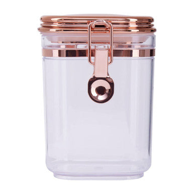 Orsina Gozo 500ml Airtight Glass Jar with Copper Lid – Clear & Gold