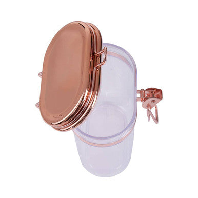 Orsina Gozo 500ml Airtight Glass Jar with Copper Lid – Clear & Gold