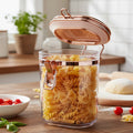 Orsina Gozo 500ml Airtight Glass Jar with Copper Lid – Clear & Gold