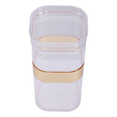 Orsina Gozo Square Airtight Storage Jar - 800ml Clear Plastic Canister