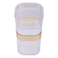 Orsina Gozo Square Airtight Storage Jar - 800ml Clear Plastic Canister