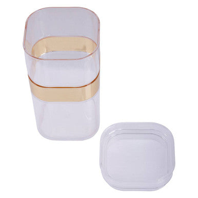Orsina Gozo Square Airtight Storage Jar - 800ml Clear Plastic Canister