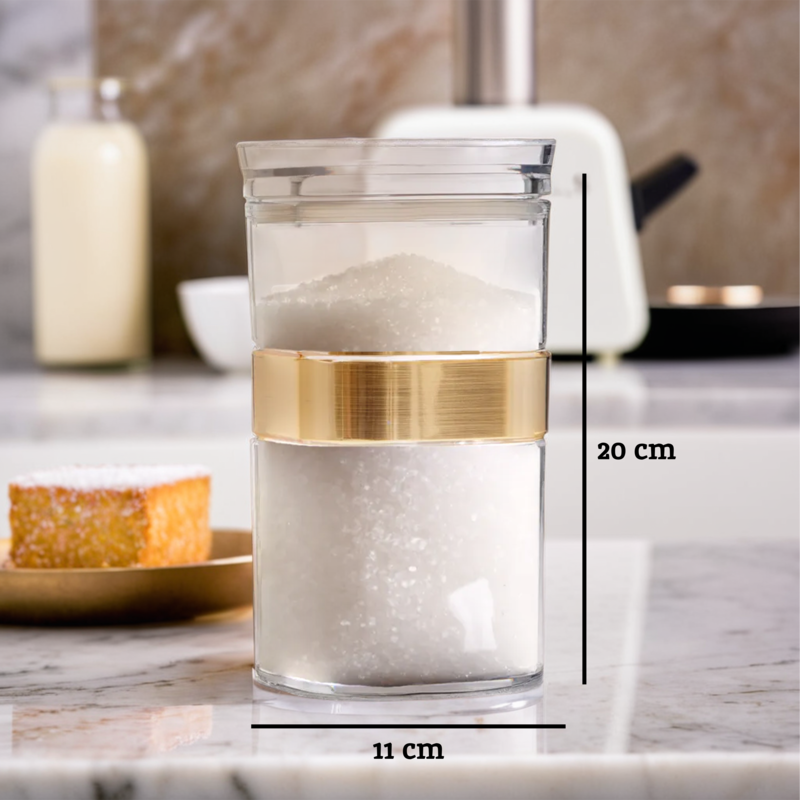 Orsina Gozo 1200ml Square Storage Jar – Airtight Plastic Food Canister