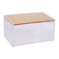 Orsina Gozo Large Clear Acrylic Storage Box with Gold Hinge Lid