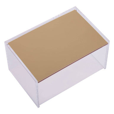 Orsina Gozo Small Clear Acrylic Storage Box with Gold Hinge