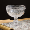 Orsina Daisy Pressed Glass Sundae Dish – 300ml Floral Dessert Bowl