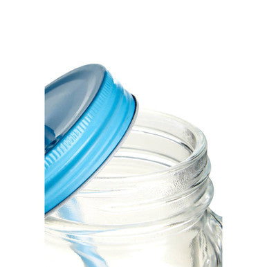 Orsina Square Mason Jar Mug with Lid and Straw – Clear Glass Drinkware