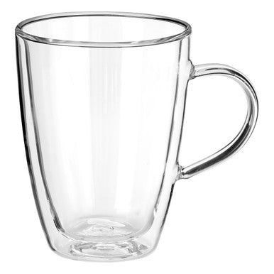 Orsina Amari Double Wall Glass Mug – 330ml Insulated Coffee Cup