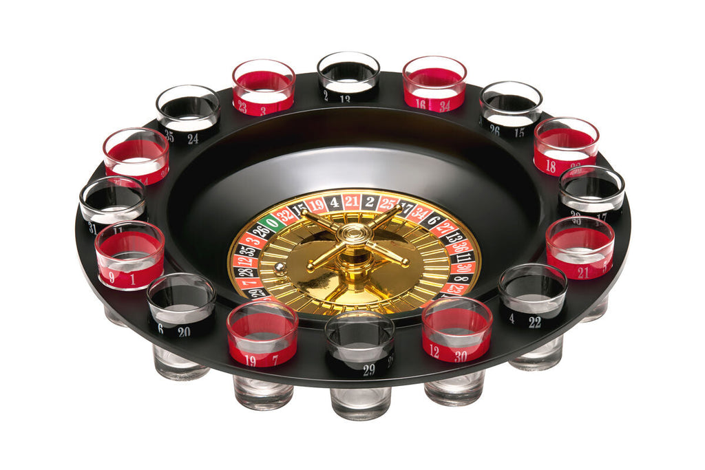 Orsina Roulette Drinking Game – 16 Shot Glasses & Casino Style Wheel