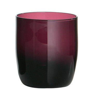 Orsina Purple Glass Tumblers – Set of 4 Durable Contoured Drinking Glasses