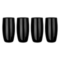 Orsina Black Highball Glasses – Set of 4 Modern Glass Drinkware