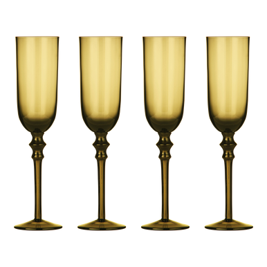 Orsina Tessa Champagne Flutes – Set of 4 Modern Glassware Stemware