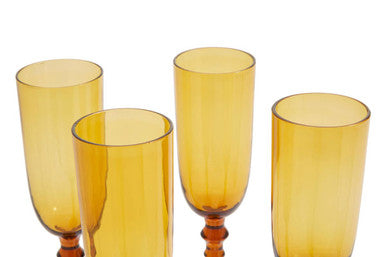 Orsina Tessa Champagne Flutes – Set of 4 Modern Glassware Stemware