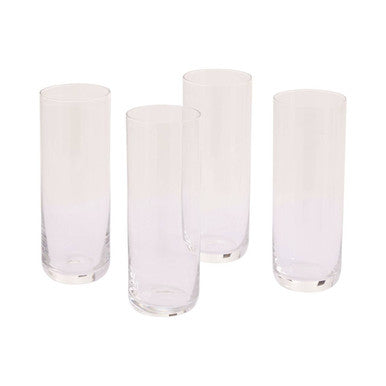 Orsina Highball Glasses – Set of 4 Clear Crystalline Drinkware