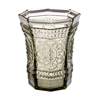 Orsina Baroque Smoked Glass Tumbler – Elegant Drinking Glassware