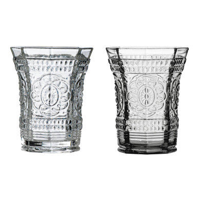 Orsina Baroque Smoked Glass Tumbler – Elegant Drinking Glassware