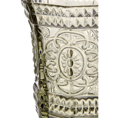 Orsina Baroque Smoked Glass Tumbler – Elegant Drinking Glassware