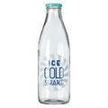 Orsina Dayla Glass Milk Bottle with Turquoise Screw Cap – 1L Retro Style