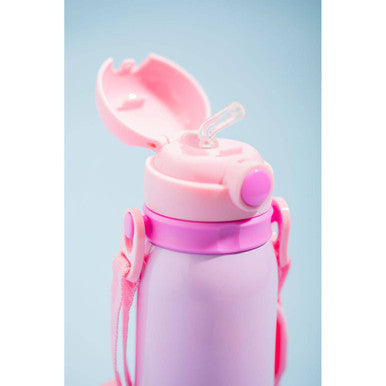 Orsina Mimo Kids Water Bottle – Pink Insulated Bottle with Straw