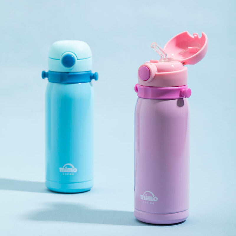 Orsina Mimo Kids Water Bottle | 450ml Insulated Stainless Steel – Blue
