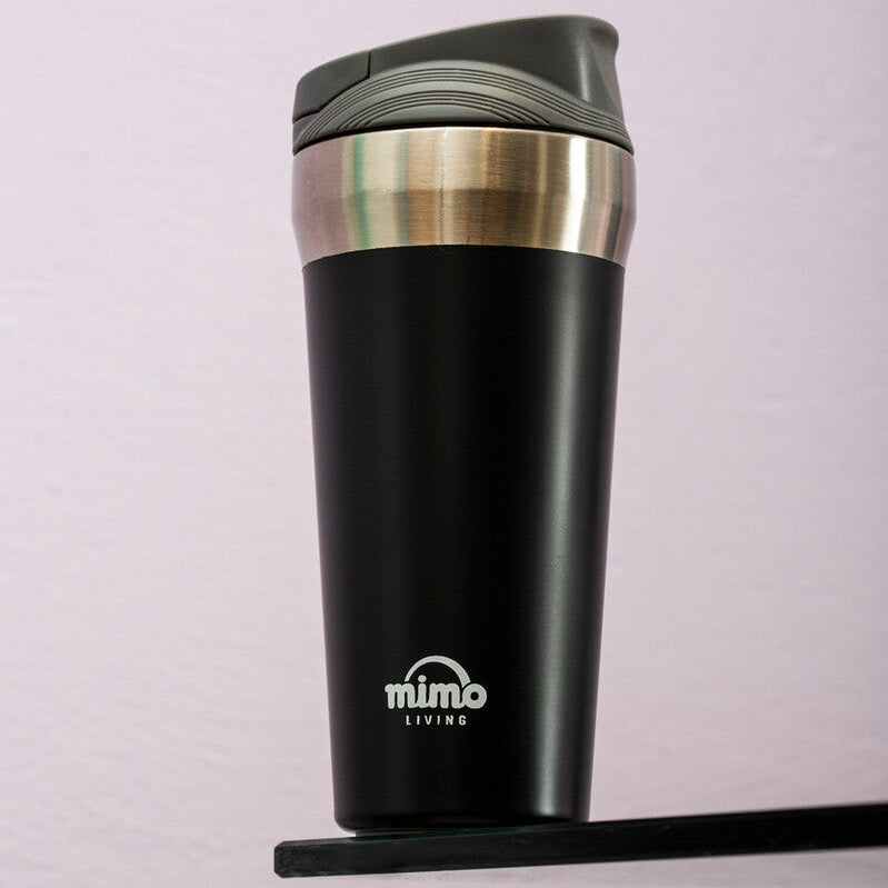 Orsina Grey Travel Mug – 380ml Insulated Stainless Steel Tumbler