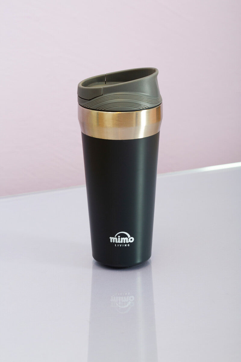 Orsina Grey Travel Mug – 380ml Insulated Stainless Steel Tumbler
