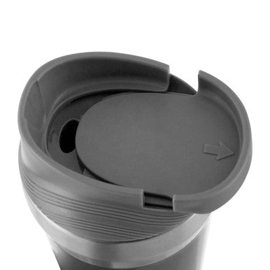 Orsina Grey Travel Mug – 380ml Insulated Stainless Steel Tumbler