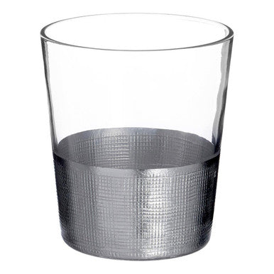 Orsina Apollo Clear Glass Tumblers – Set of 4 Textured Drinking Glasses