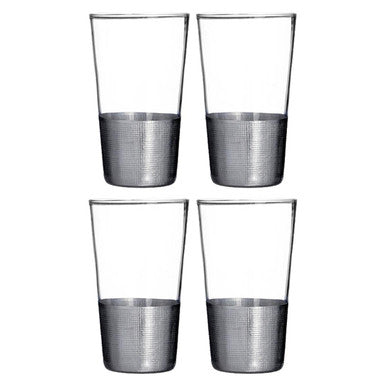 Orsina Apollo Highball Glasses – Set of 4 Vertical Patterned Glassware