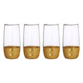 Orsina Astrid Highball Glasses – Set of 4 Modern Metallic Barware
