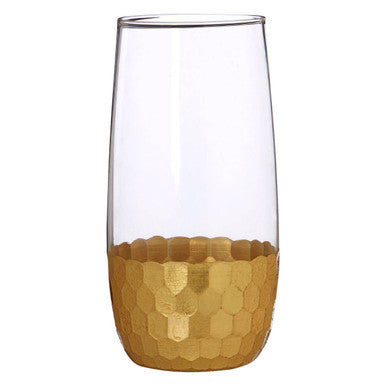 Orsina Astrid Highball Glasses – Set of 4 Modern Metallic Barware