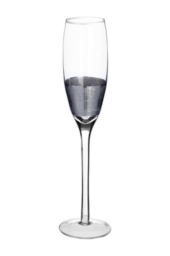 Orsina Apollo Champagne Flutes – Set of 4 Metallic Glassware, 210ml