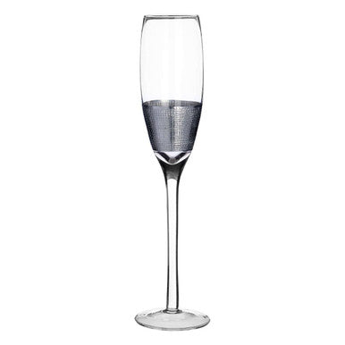 Orsina Apollo Champagne Flutes – Set of 4 Metallic Glassware, 210ml