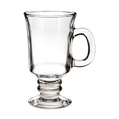 Orsina Irish Coffee Glasses – Set of 4 Clear 240ml Glass Mugs