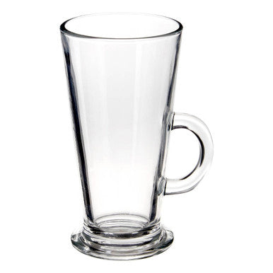 Orsina Euri Clear Glass Latte Glasses - Set of 4 with Side Handles
