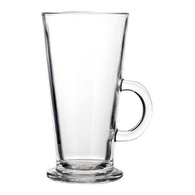 Orsina Euri Clear Glass Latte Glasses - Set of 4 with Side Handles