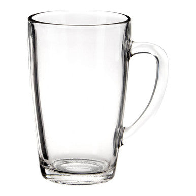 Orsina Clear Glass Mugs – Set of 4 Tall 400ml Coffee and Tea Cups