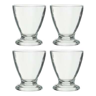 Orsina Torta Glass Sundae Dishes – Set of 4 Clear 280ml Dessert Bowls