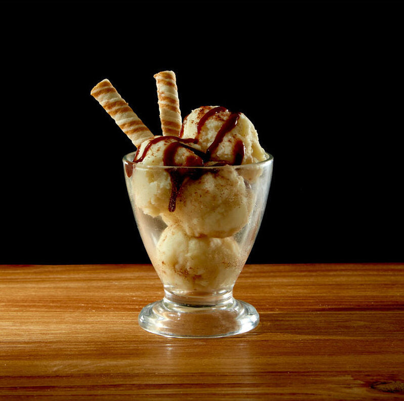 Orsina Torta Glass Sundae Dishes – Set of 4 Clear 280ml Dessert Bowls