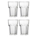 Orsina Euri Clear Glass Tumblers – 500ml Fluted Drinking Glasses (Set of 4)