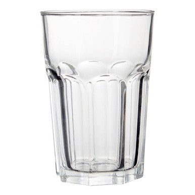 Orsina Euri Clear Glass Tumblers – 500ml Fluted Drinking Glasses (Set of 4)