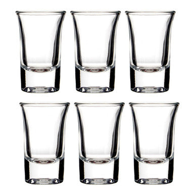 Orsina Euri Clear Shot Glasses – 35ml Soda-Lime Glass Barware, Set of 6