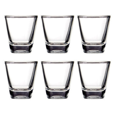 Orsina Euri Clear Shot Glasses 25ml - Set of 6 Durable Glassware