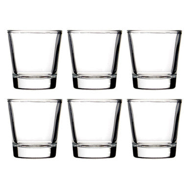 Orsina Euri Shot Glasses - Set of 6 Clear 50ml Soda-Lime Glassware