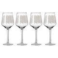 Orsina Jazz Wine Glasses – Set of 4 Hand-Blown Gold Wave Stemware